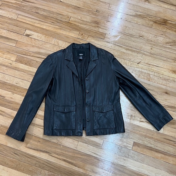 Vintage Mossimo Genuine Leather Jacket - Picture 2 of 6